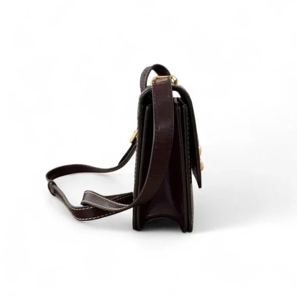 Tory Burch Eleanor Small Bag | Tempranillo Burgundy Leather Crossbody/Shoulder - Picture 4 of 7